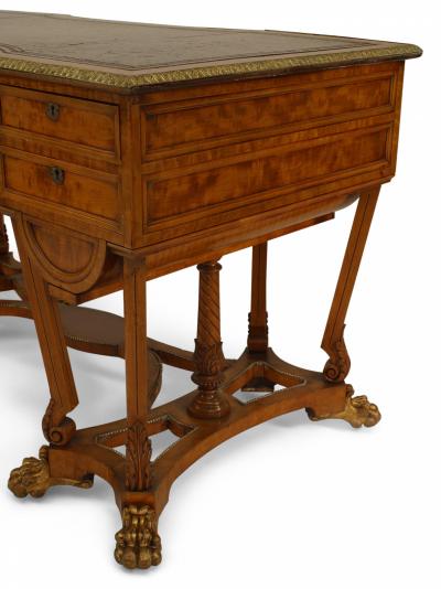 English Regency Satinwood Desk