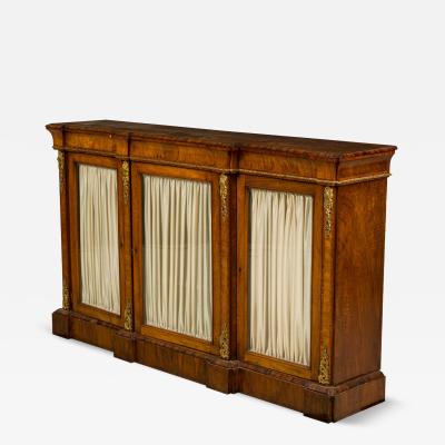 English Regency Sideboard with 3 Glass Doors