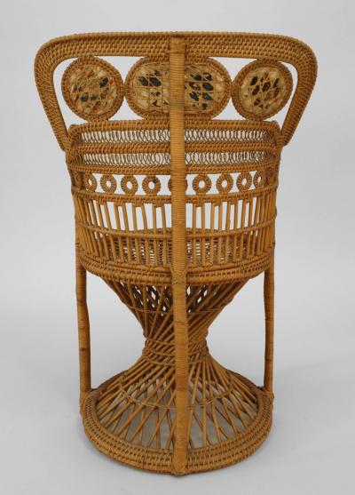 English Regency Style 19th Century Brighton Design Wicker Round Back Armchair