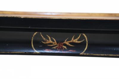 English Regency Style Black and Gold Painted End Table