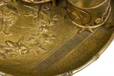English Regency Style Bronze Smoking Set