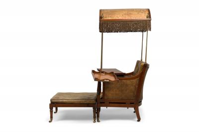 English Regency Style Canopy Library Arm Chair