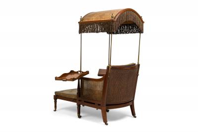 English Regency Style Canopy Library Arm Chair