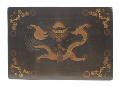 English Regency Style Chinoiserie Decorated Nest of 3 Tables