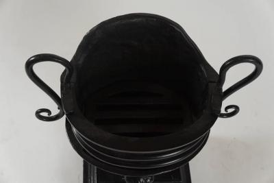 English Regency Style Iron Fireplace Urn Grate or Basket