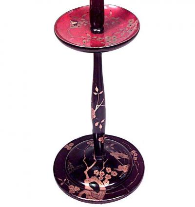 English Regency Style Lacquered Tiered Floor Lamp