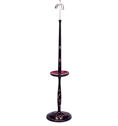 English Regency Style Lacquered Tiered Floor Lamp