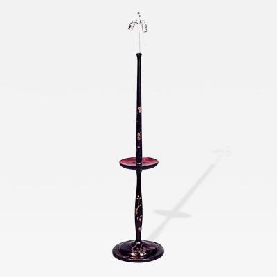English Regency Style Lacquered Tiered Floor Lamp