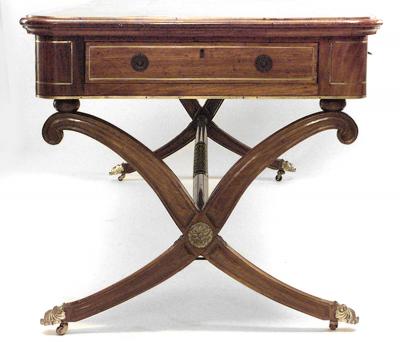 English Regency Style Mahogany Library Writing Desk