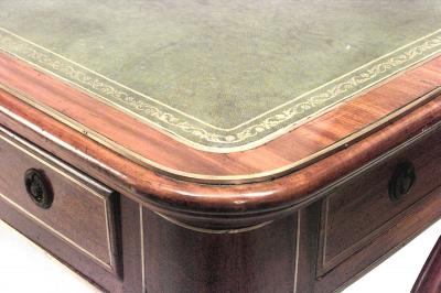 English Regency Style Mahogany Library Writing Desk