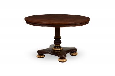 English Regency Style Mahogany Round Center Table
