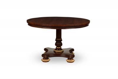 English Regency Style Mahogany Round Center Table