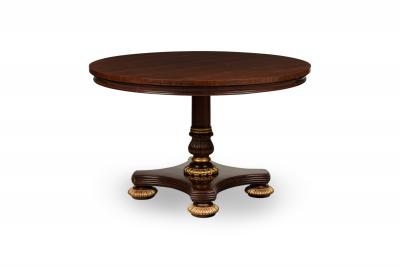 English Regency Style Mahogany Round Center Table