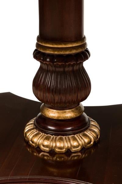 English Regency Style Mahogany Round Center Table