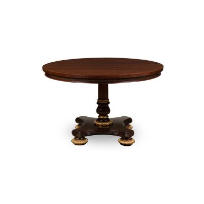 English Regency Style Mahogany Round Center Table