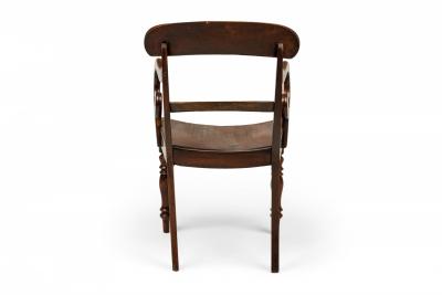 English Regency Style Mahogany Scroll Armchair