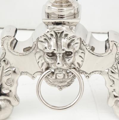 English Regency Style Nickel Andirons