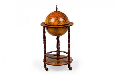 English Regency Style Novelty Mounted Globe Bar