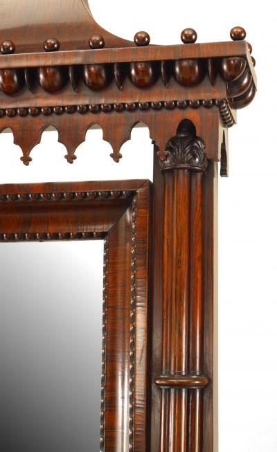 English Regency Style Rosewood Gothic Dresser