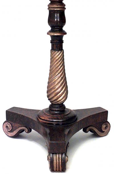 English Regency Style Rosewood Marble Inlaid Game Table