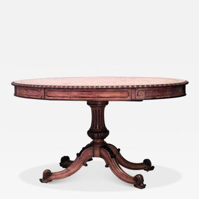 English Regency Style Satinwood Center Table