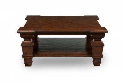 English Regency Style Square Oak Low Coffee Table