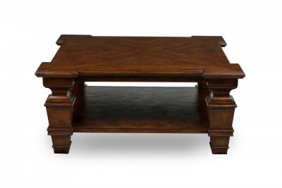 English Regency Style Square Oak Low Coffee Table