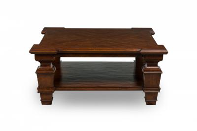 English Regency Style Square Oak Low Coffee Table