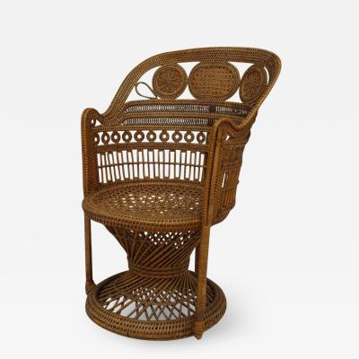 English Regency Style Wicker Armchair