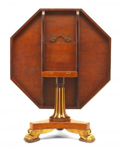 English Regency Thuya and Gilt Center Table