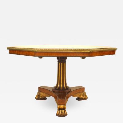 English Regency Thuya and Gilt Center Table