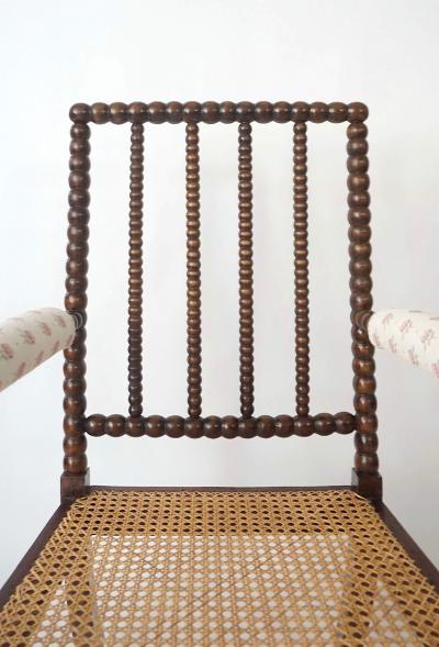 English Regency Walnut Bobbin Armchair circa 1825