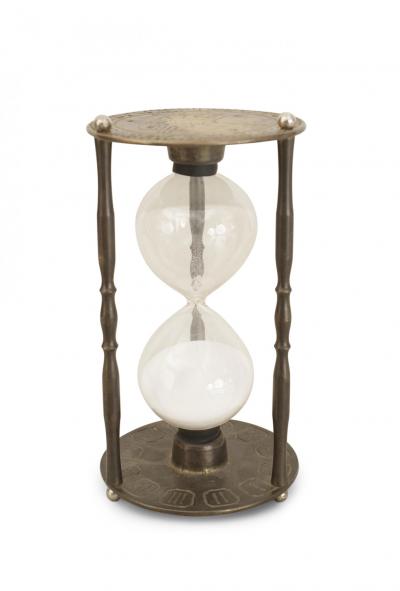 English Renaissance Brass Hour Glass
