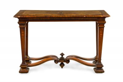English Renaissance Console Table with Stretcher