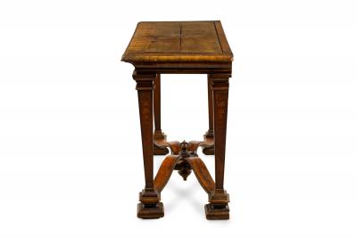 English Renaissance Console Table with Stretcher