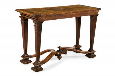English Renaissance Console Table with Stretcher