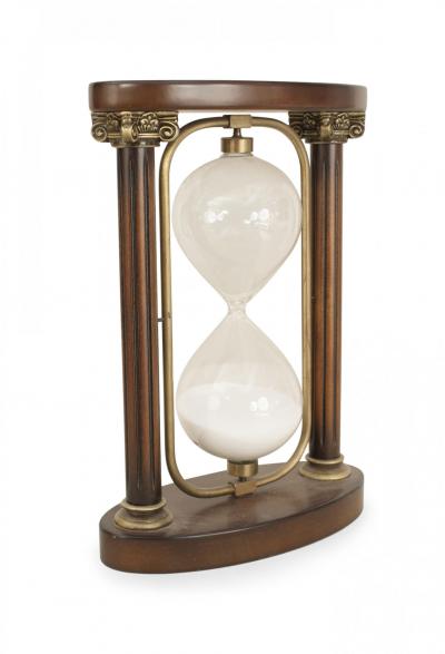 English Renaissance Mahogany Hour Glass
