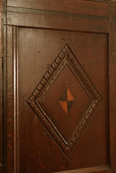 English Renaissance Oak 3 Fold Screen