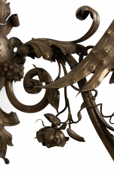 English Renaissance Revival Steel Coat of Arms Wall Sconces