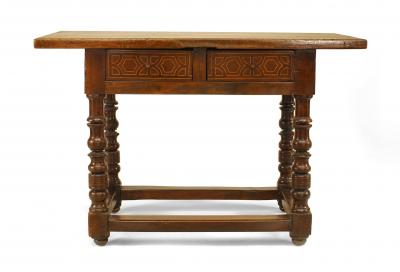 English Renaissance Style Oak Console Table