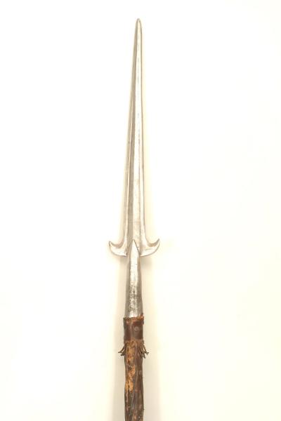 English Renaissance Style Steel and Leather Spear