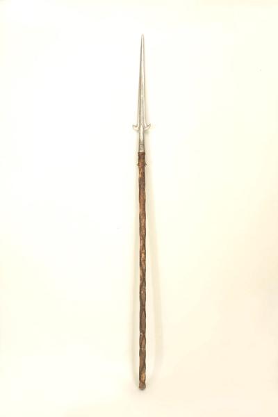 English Renaissance Style Steel and Leather Spear