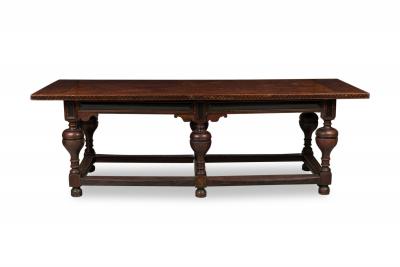 English Renaissance Style Wood Dining Conference Table