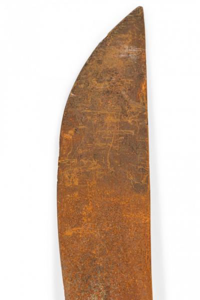 English Renaissance Style Wood and Iron Halberd