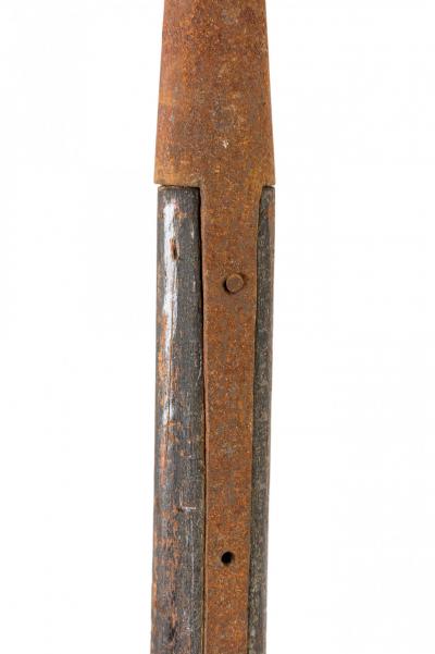 English Renaissance Style Wood and Iron Halberd