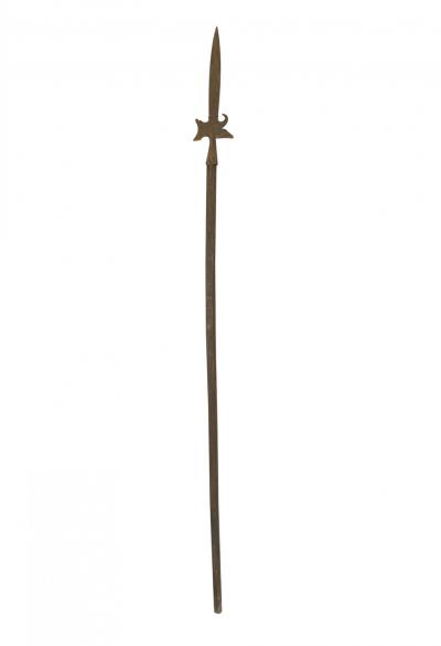 English Renaissance Style Wood and Iron Halberd