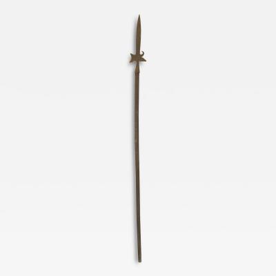 English Renaissance Style Wood and Iron Halberd