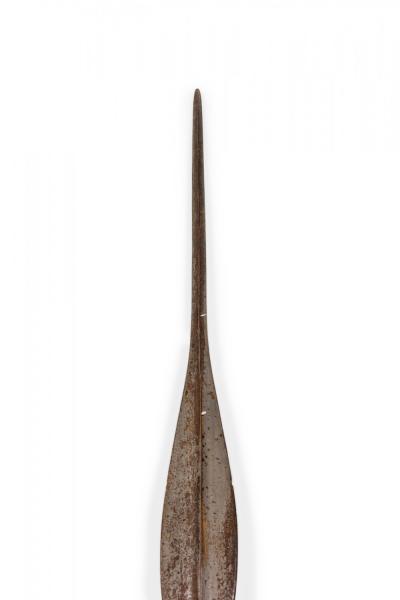English Renaissance Style Wood and Iron Halberd
