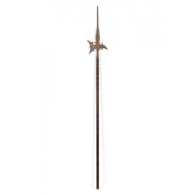 English Renaissance Style Wood and Iron Halberd