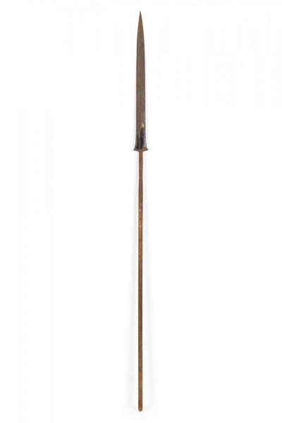 English Renaissance Style Wood and Iron Spear